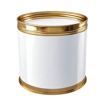 Blank Paint Can Label Mockup on transparent background. png