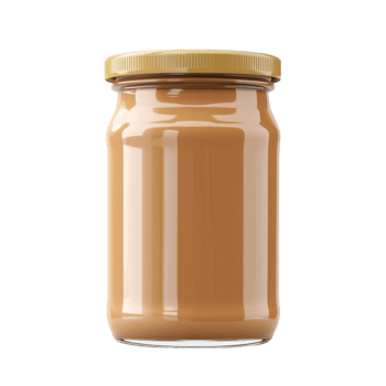 Creamy Peanut Butter Jar on transparent background. png