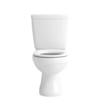 Clean Modern Toilet Bowl on transparent background. png
