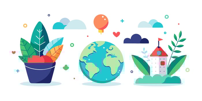 Earth day icons illustration vector