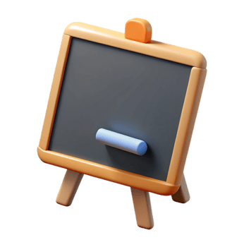 Small Blackboard with Blue Chalk for Writing png