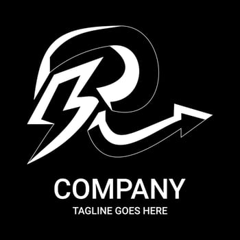 Letter R logo design, for company, sticker, hats, t-shirts, etc. Simple and sporty letter logo design. vector