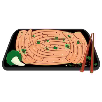 Kimchi Art for Korean Food vector