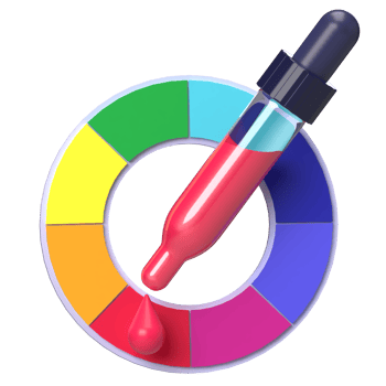 Color Swatch with Eyedropper 3D Icon png