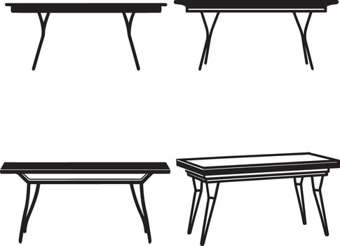 Table silhouette icon design vector