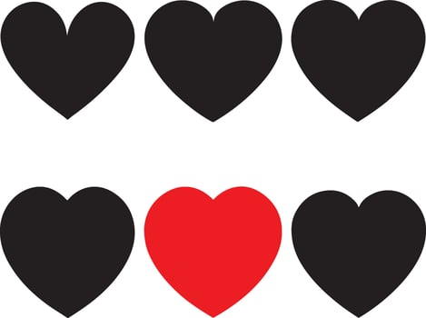 Love shape icon vector