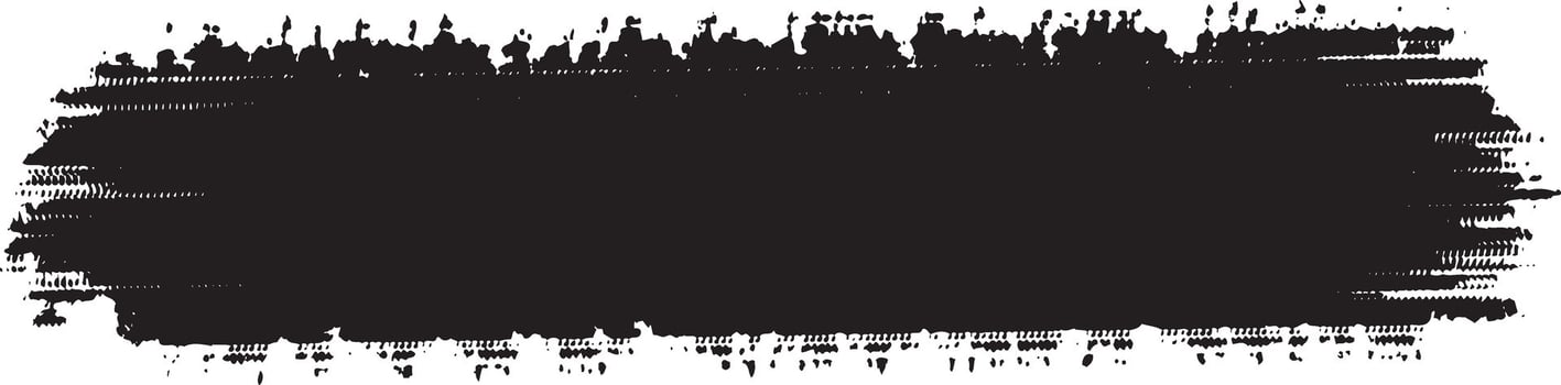 Black grunge ink paint brush. Strokes brushes vector