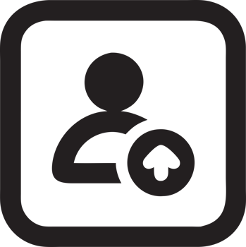 a black and white user icon png