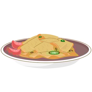Crispy Nachos and Cheese Design for Snack vector