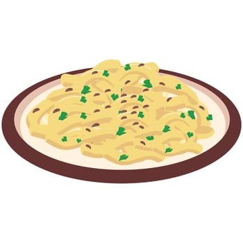 Delicious Spatzle.. ARepresentation of Traditional German Cuisine vector