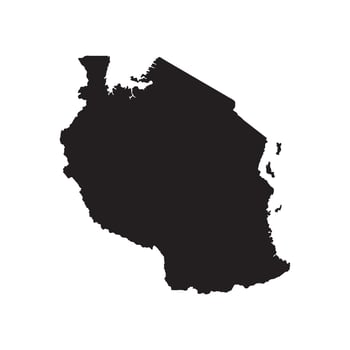 Tanzania Map Icon Element Design vector