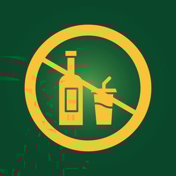 No Drink trendy charming abstract illustration colorful useful design vector
