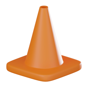 3D render, Training Cone for Football, Icon Illustration png