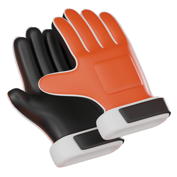 3D render, Goal Keeper Gloves for Soccer and Football Themed Projects, Icon Illustration png