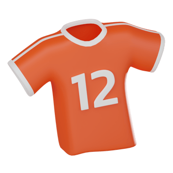 3D render, Football T-Shirt for Sports Apparel, Icon Illustration png