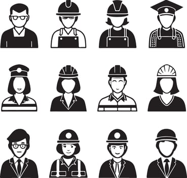 Profession and Occupation Icons vector