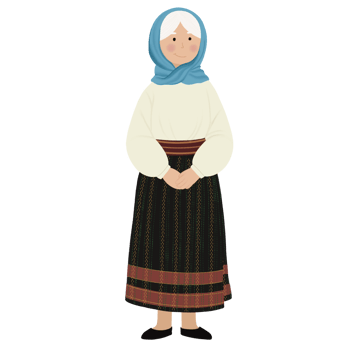 Old woman traditional clothing png