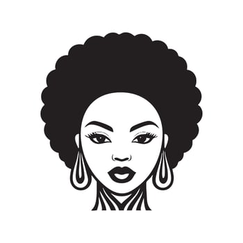 An african woman with an afro hairstyle vector