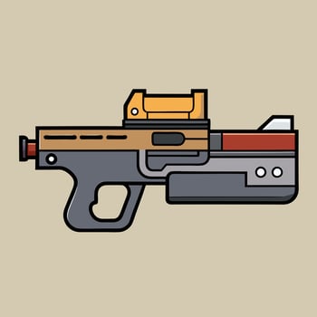 FN P90 Military Gun Design vector