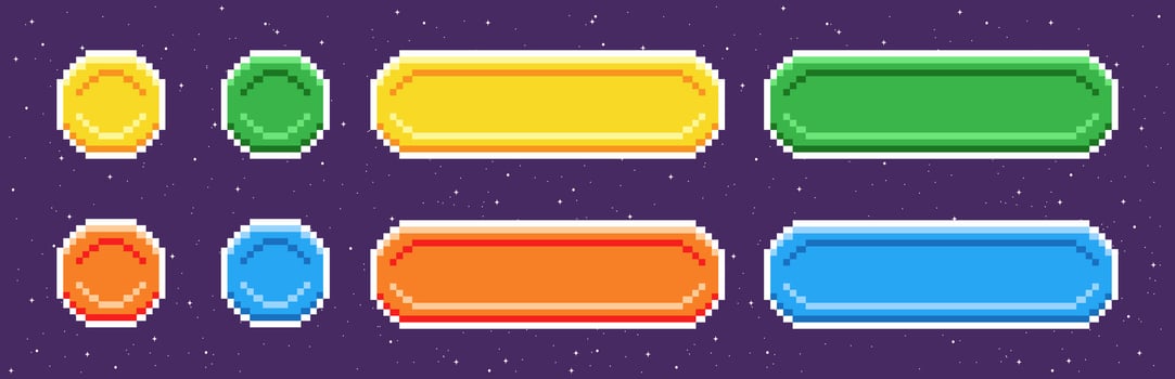 Game buttons designed for web and mobile games or applications. vector