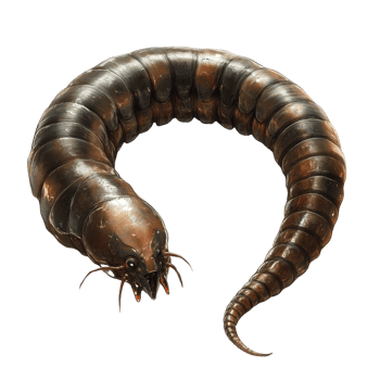 Segmented Aquatic Creature in a C Shape png