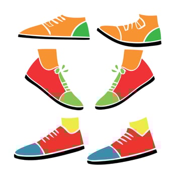 Shoes design art vector