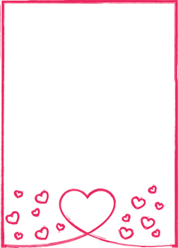 Decorative frame design on the theme of the heart png