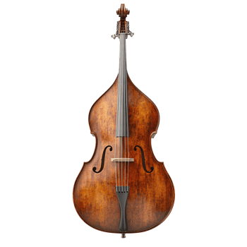 Vintage string instrument displayed on a neutral background showcasing craftsmanship and design details of the body and neck isolated on transparent background. png