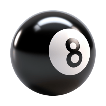 8 Ball Billiard Pool Isolated on Transparent Background png
