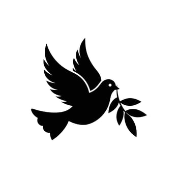 Flying bird silhouette illustration icon vector