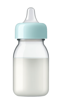 Baby Milk Feeding Bottle Isolated on Transparent Background png