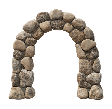 Natural Stone Arch Isolated on Transparent Background png