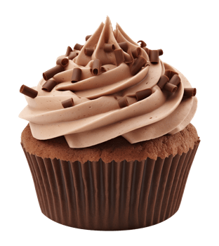 Mocha Mousse Cupcake Isolated on Transparent Background png