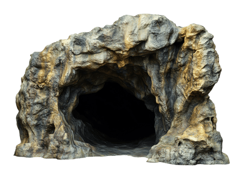 Deep Cave Isolated on Transparent Background png