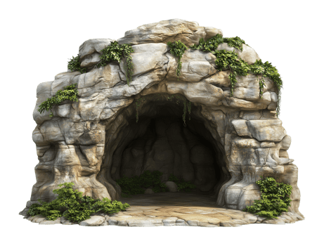 Rock Cave Isolated on Transparent Background png