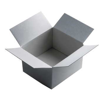 An open box on a transparent background png