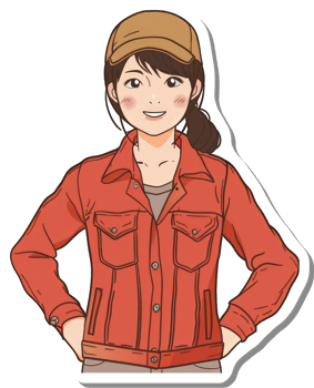 Smiling Woman Wearing Orange Jacket and Cap png