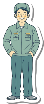 A sticker of a man in uniform png