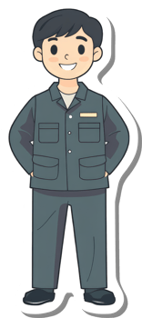 A sticker of a man in a uniform png