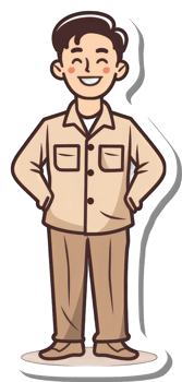 A man in a uniform sticker png
