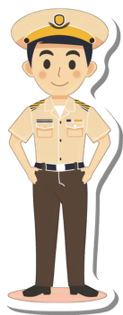 A sticker of a police officer png