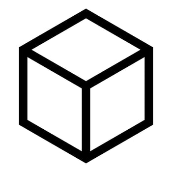 Hexagedron Sacred geometry symbol icon vector