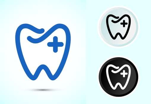 Dental care icon illustration. Teeth care icon for dentist vector