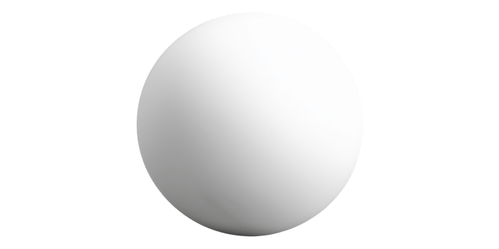 3D White Sphere Shape Isolated on Transparent Background png