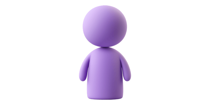 3D Illustration Of A Purple Person Icon Isolated On Transparent Background png