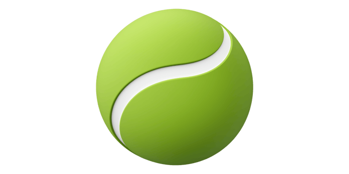 3D Illustration Of A Green Tennis Ball Isolated On Transparent Background png