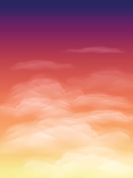 Airy Sunset Clouds vector