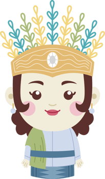 cute ondel ondel woman png