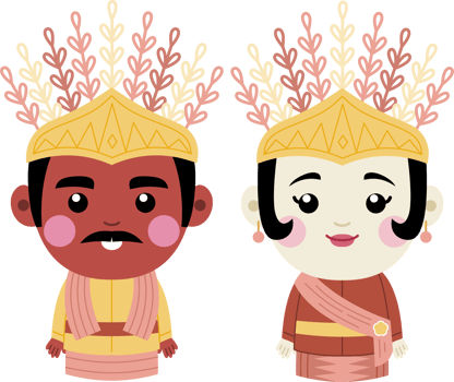 cute ondel ondel couple png