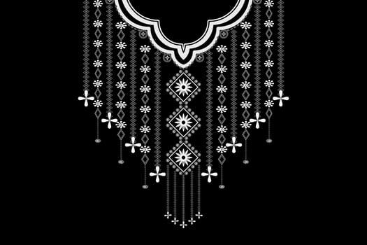 Geometric Ethnic Neckline Pattern vector